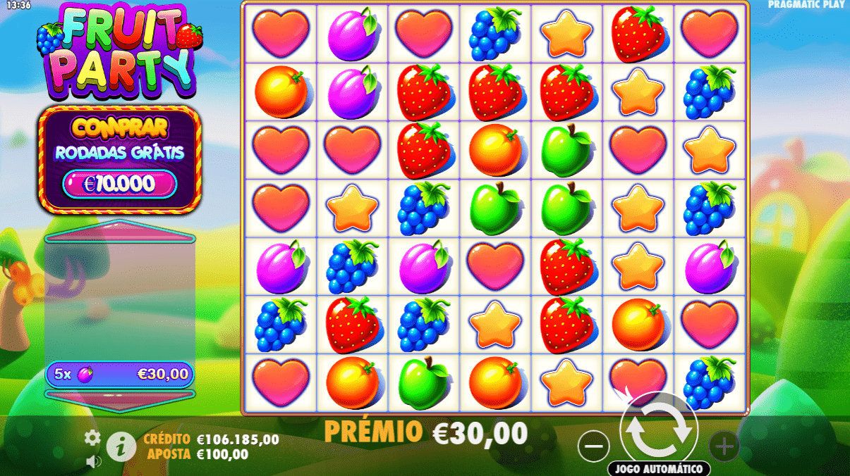 Prévia do caça-níquel Fruit Party #3