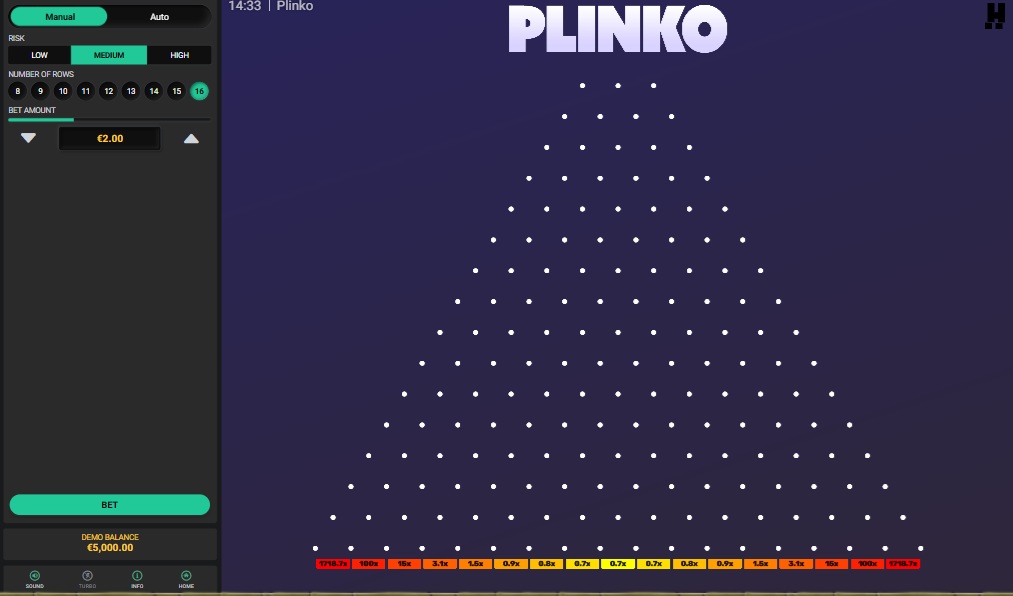 plinko demo game